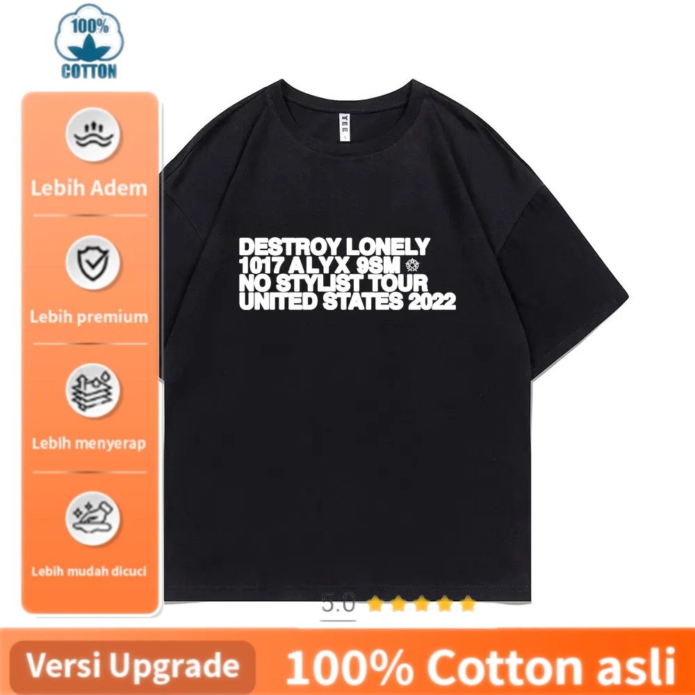 Kualitas Premium, Cocok untuk Pria dan WanitaRapper Destroy Lonely Alyx Print Tshirt Mens Oversized