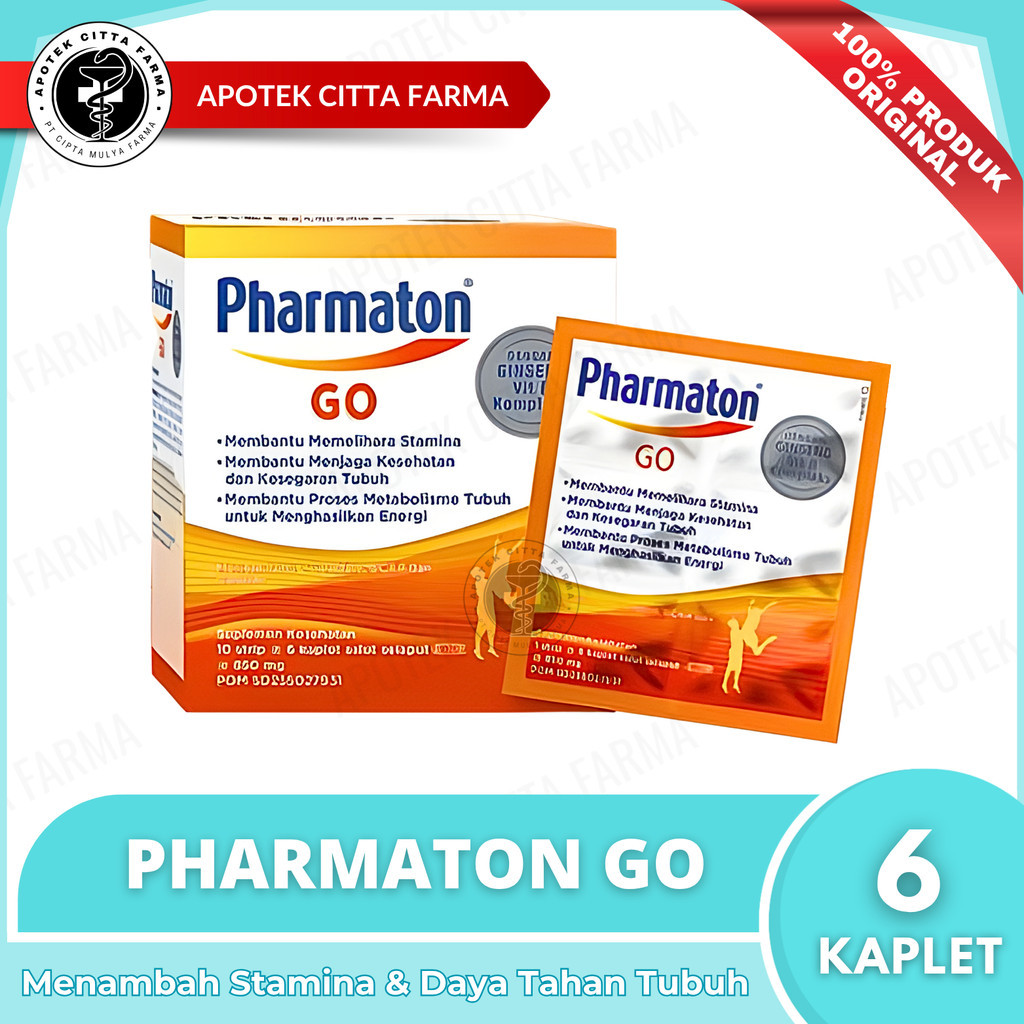 Pharmaton Go Kaplet Per 1 Strip @ 10 Kaplet - Kesehatan Tubuh Multivitamin Mineral Swiss Formula Mul