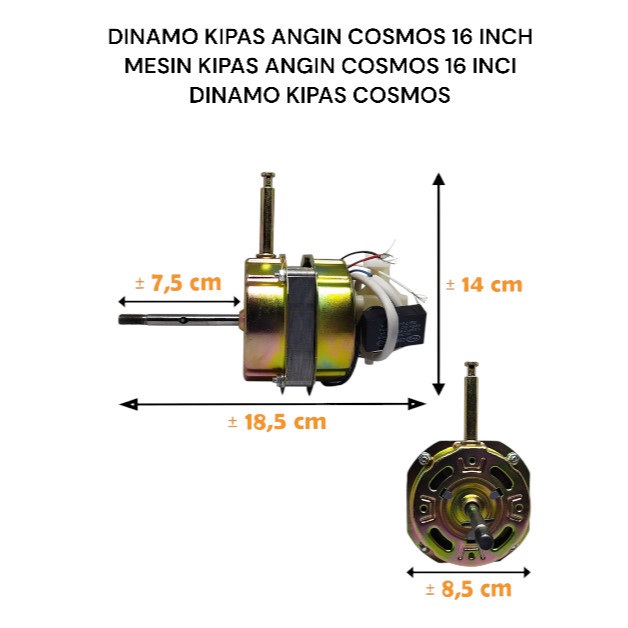 DINAMO KIPAS ANGIN COSMOS 16 INCH MESIN KIPAS ANGIN COSMOS 16 INCI DINAMO KIPAS COSMOS