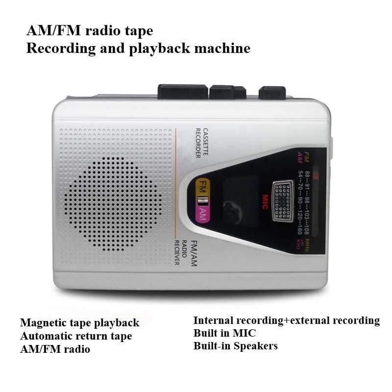 AMFM Cassette Player Vintage Cassette Player Automatic Rewind Nostalgic Cassette Recorder