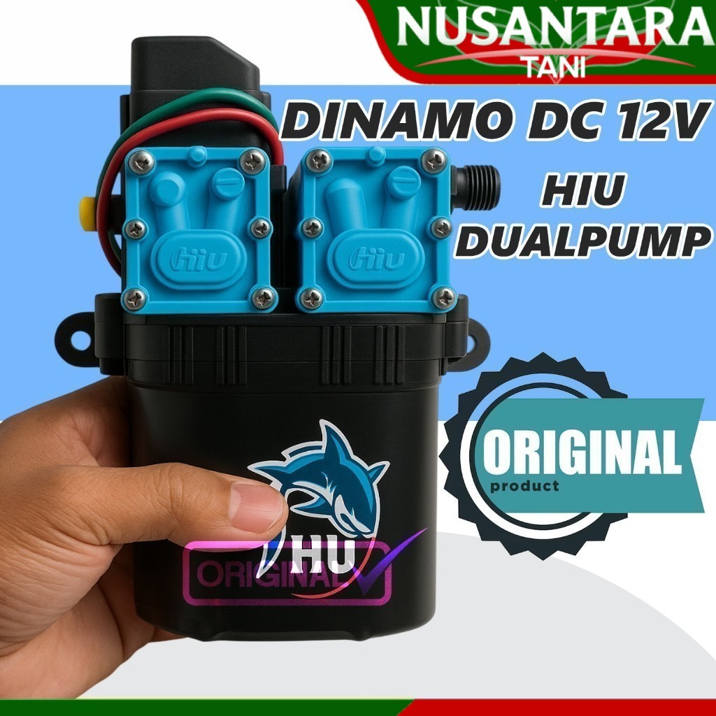DINAMO POMPA DC 12V DUAL PUMP - DOUBLE MOTOR HIU ORIGINAL