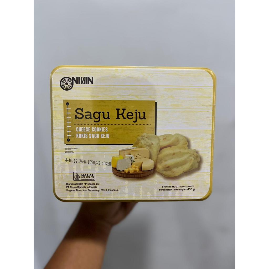 NIssin Sagu Keju 450gr Kaleng Biskuit Nissin Lebaran Rasa Keju Untuk Hadiah
