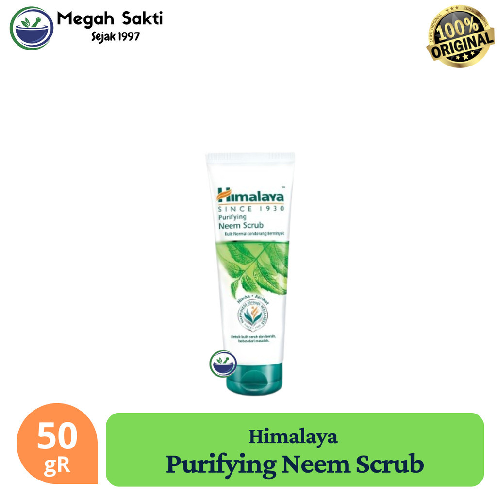 MGS - Himalaya Purifying Neem Scrub 50 mL | Face wash Scrub Wajah Untuk Jerawat Acne Skincare