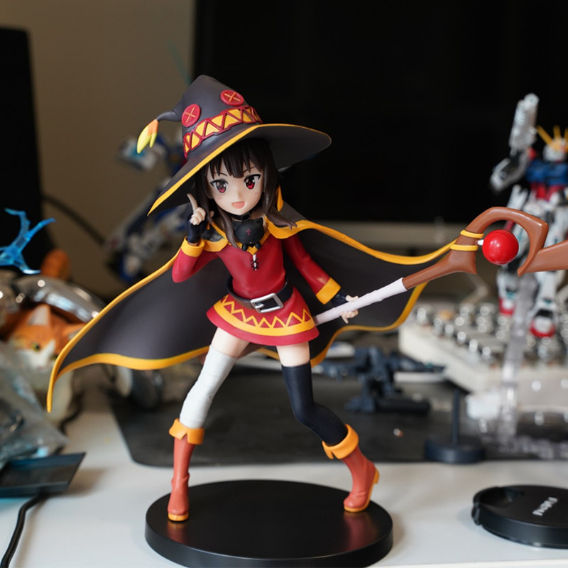 20cm KonoSuba Kurenai Densetsu Megumin Anime Girl Figure Kazuma/Dustiness Ford Lalatina/Aqua Action 