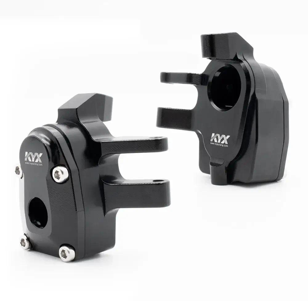 KYX Racing Aluminum Currie F9 Portal Axle Steering Knuckles Set Upgrades Parts for RC Crawler Car Ax