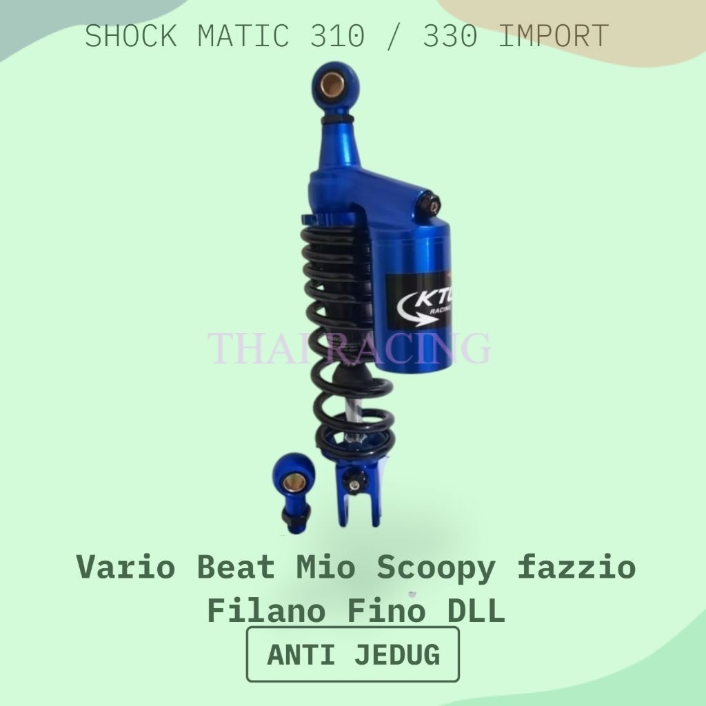 TR- Shockbreaker Shock Single Ktc Racing Tabung Atas 310/330mm Matic Vario/ Mio/ Lexi/ Spacy/ Genio/