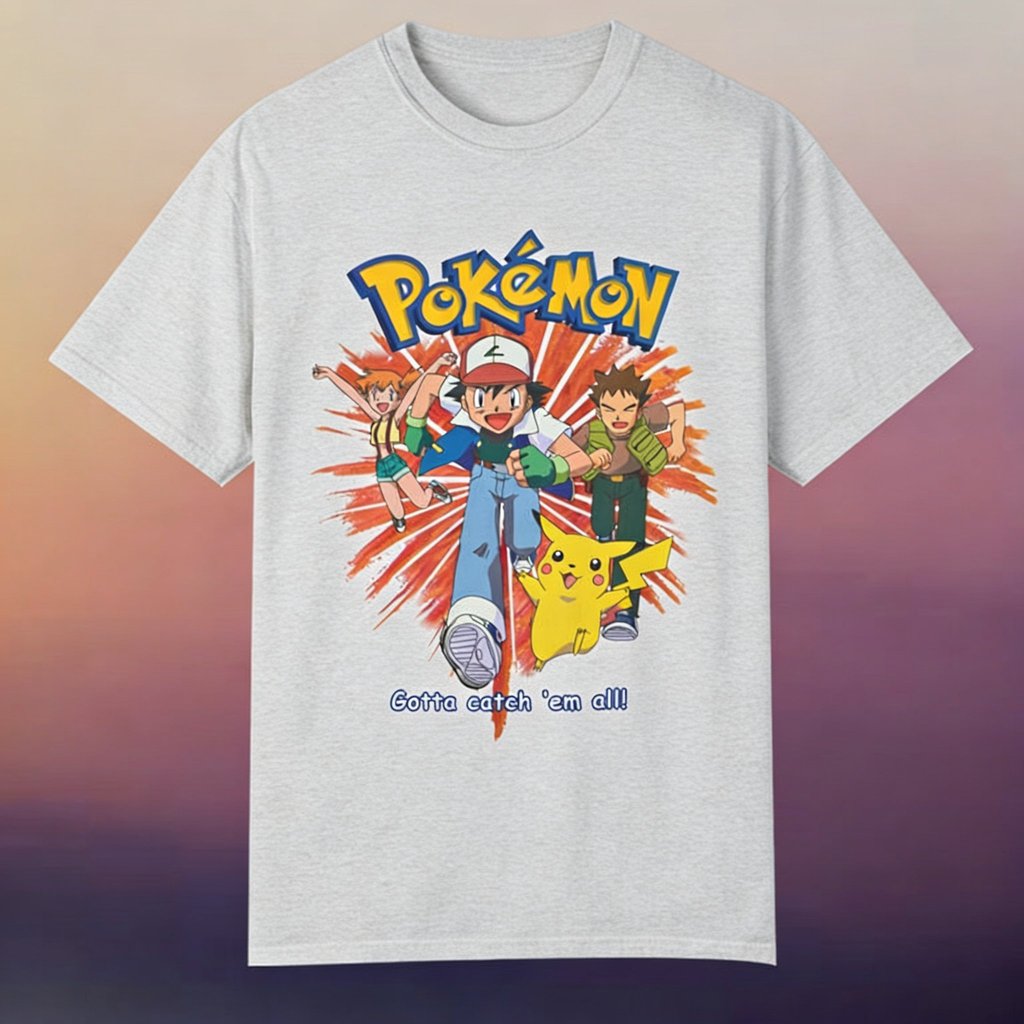 Oversized Pokemon Anime Graphic T Shirt Man Women Casual Cotton Short Sleeve Tee Streetwear Y2k Clot