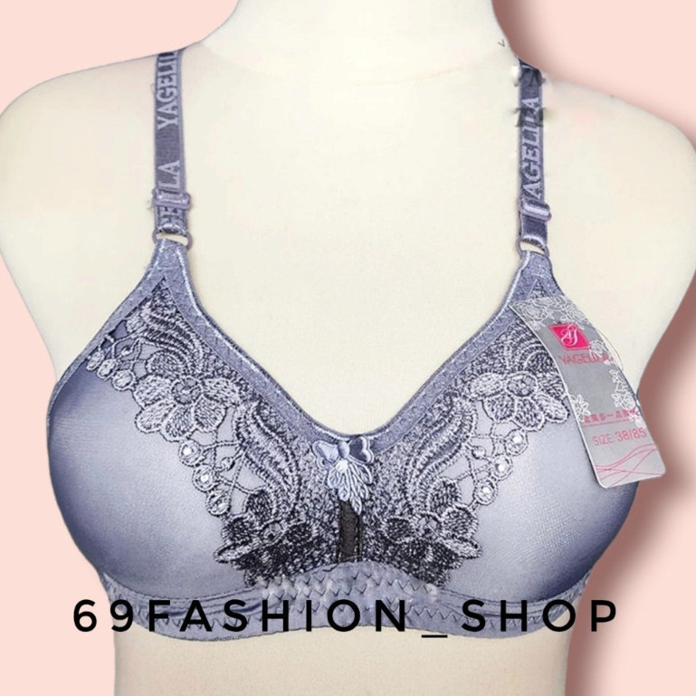 3PCS BH GADIS elegan mewah BH bordir lace kait 2  Cup A Tanpa Kawat Yagelila 329/1608 Bh Wanita Kait