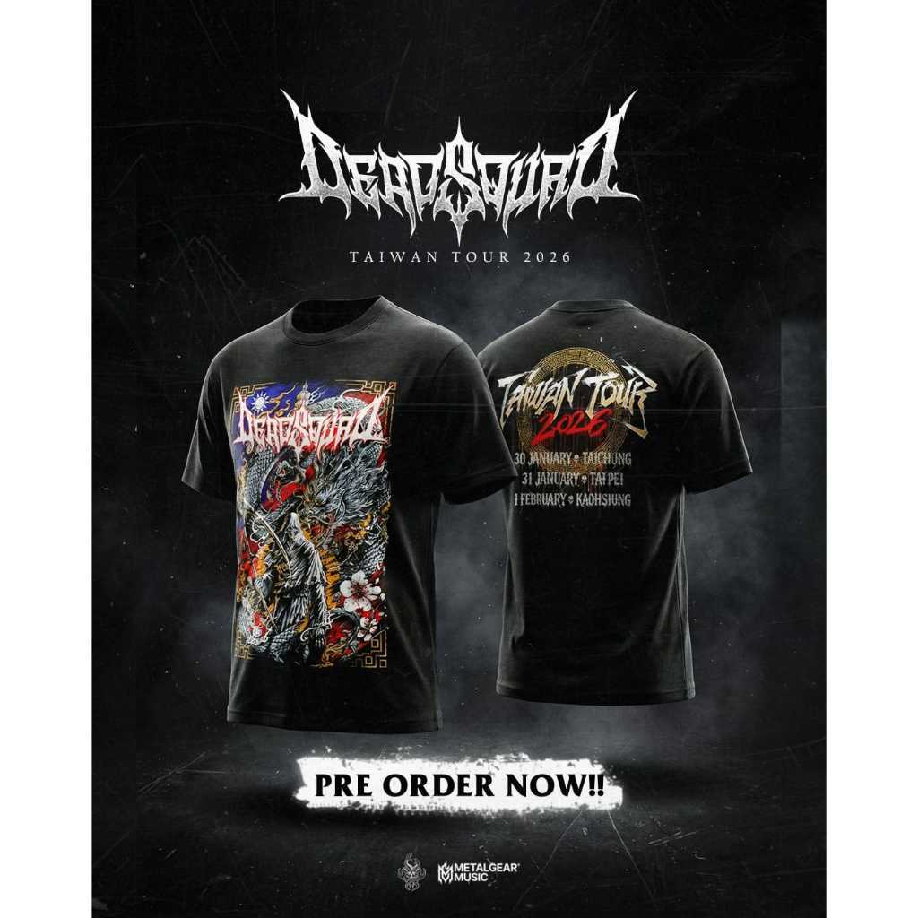Tshirt Deadsquad - Taiwan Tour 2026 Katun S-XXL Kaos Pria