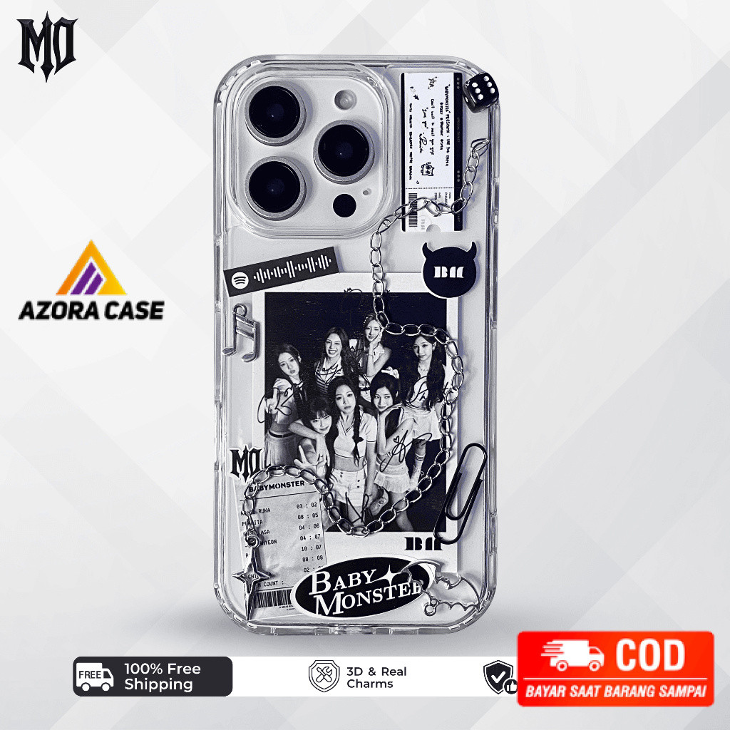 [AZ] Luxe - BABYMONSTER KPOP CASE HP IPHONE ANDROID casing resin unik aesthetic keren gothic y2k - M
