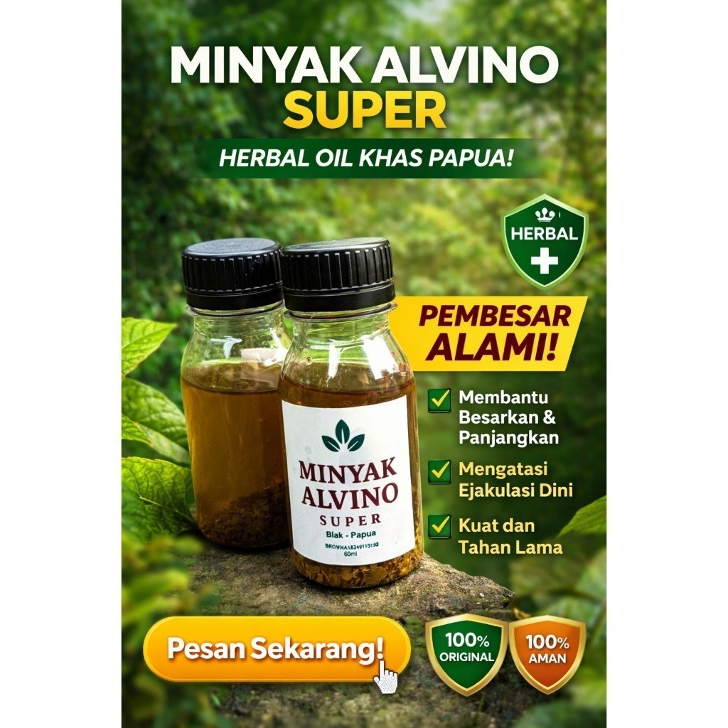 READY 100% ORIGINAL PRVASI AMAN Minyak Daun Bungkus Alvino Biak Papua Original