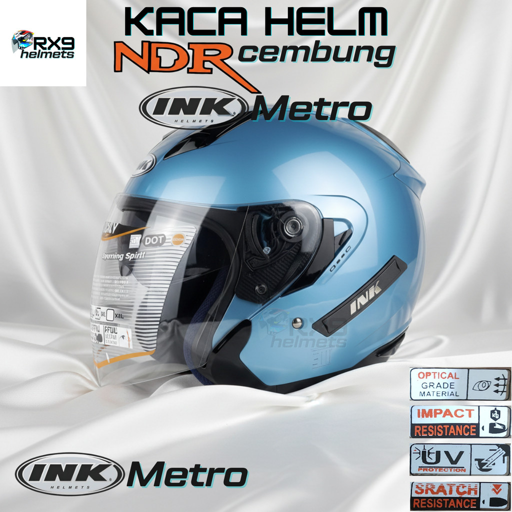 Kaca Helm INK METRO Visor Helmet CEMBUNG venom open ink centro 2 metro2 NDR helmet iridium murah