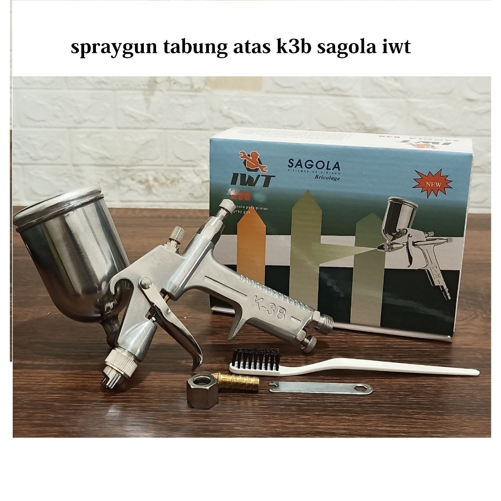 SIXSHOP Spray Gun k3 Sagola IWT K3B Tabung Atas 200cc Spray Gun K3 Sagola IWT