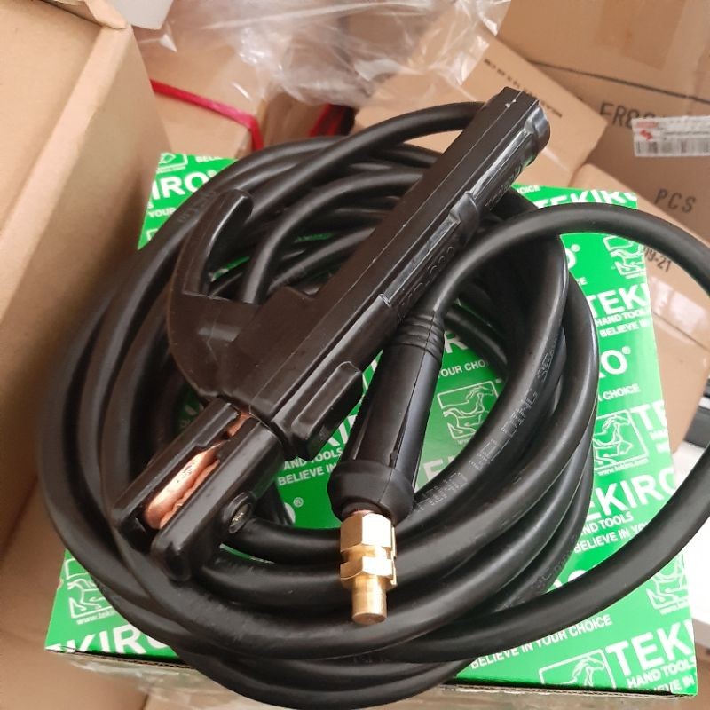 kabel las set 10 meter plus stang las kabel mesin las listrik