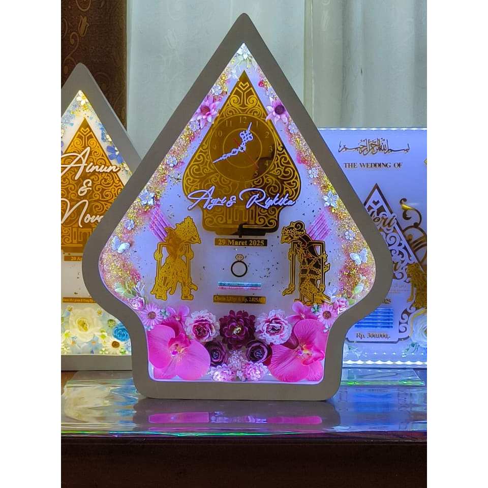 Mahar Gunungan Akrilik/Mahar Jam/Mahar Gunungan Jam/Mahar Jawa/Mahar Akrilik/Mahar Resin