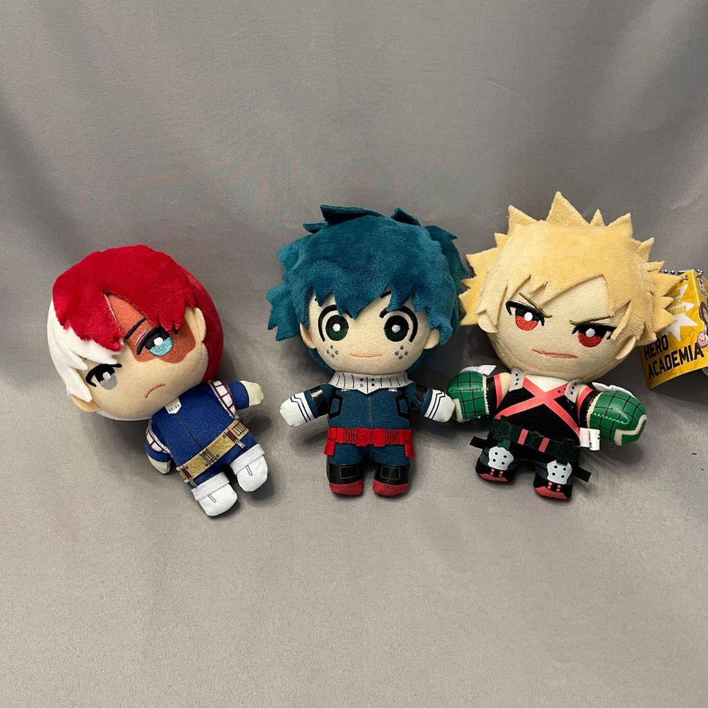 15cm Cartoon Anime My Hero Academia Plush ToysAnime Midoriya Izuku Bakugou Katsuki Todoroki Shoto Pl