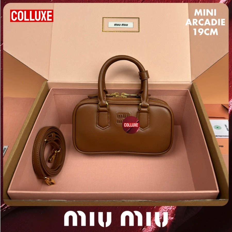 Menyediakan resi Miu Miu Arcadie Leather Mini Bag Tote Bag MiuMiu #Mini #Regular #Large
