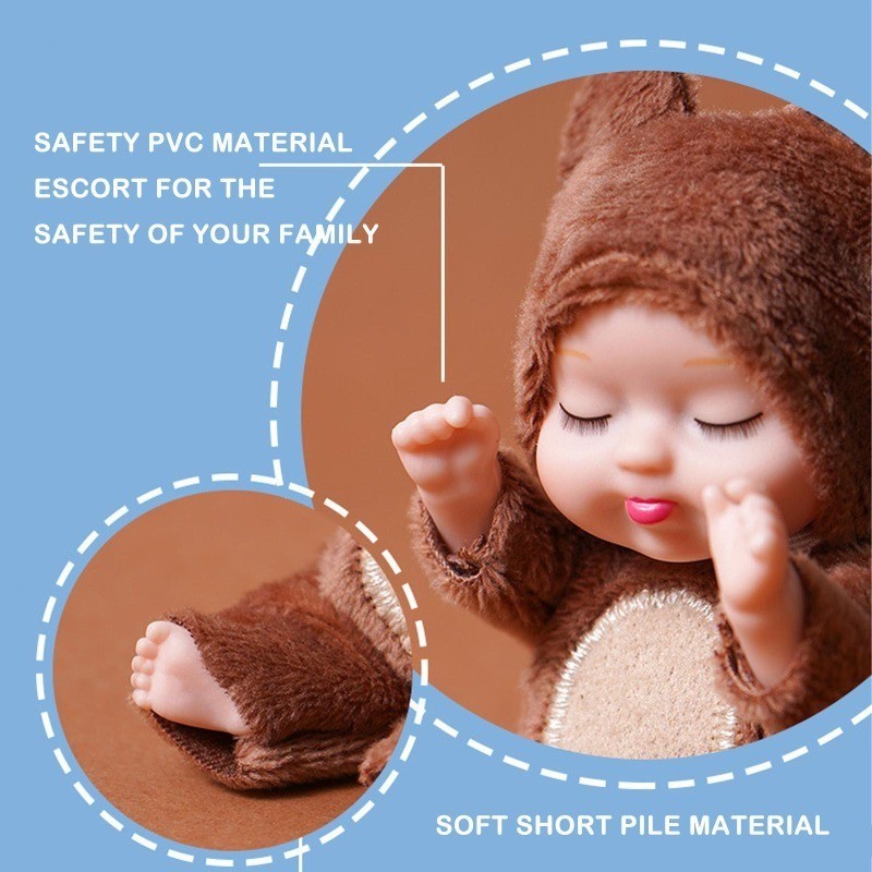 NEW SIMULASI BONEKA TIDUR BAYI/MAINAN BONEKA BAYI SUPER MINI REBORN/TIDUR MINI LUCU MIRIP ASLI