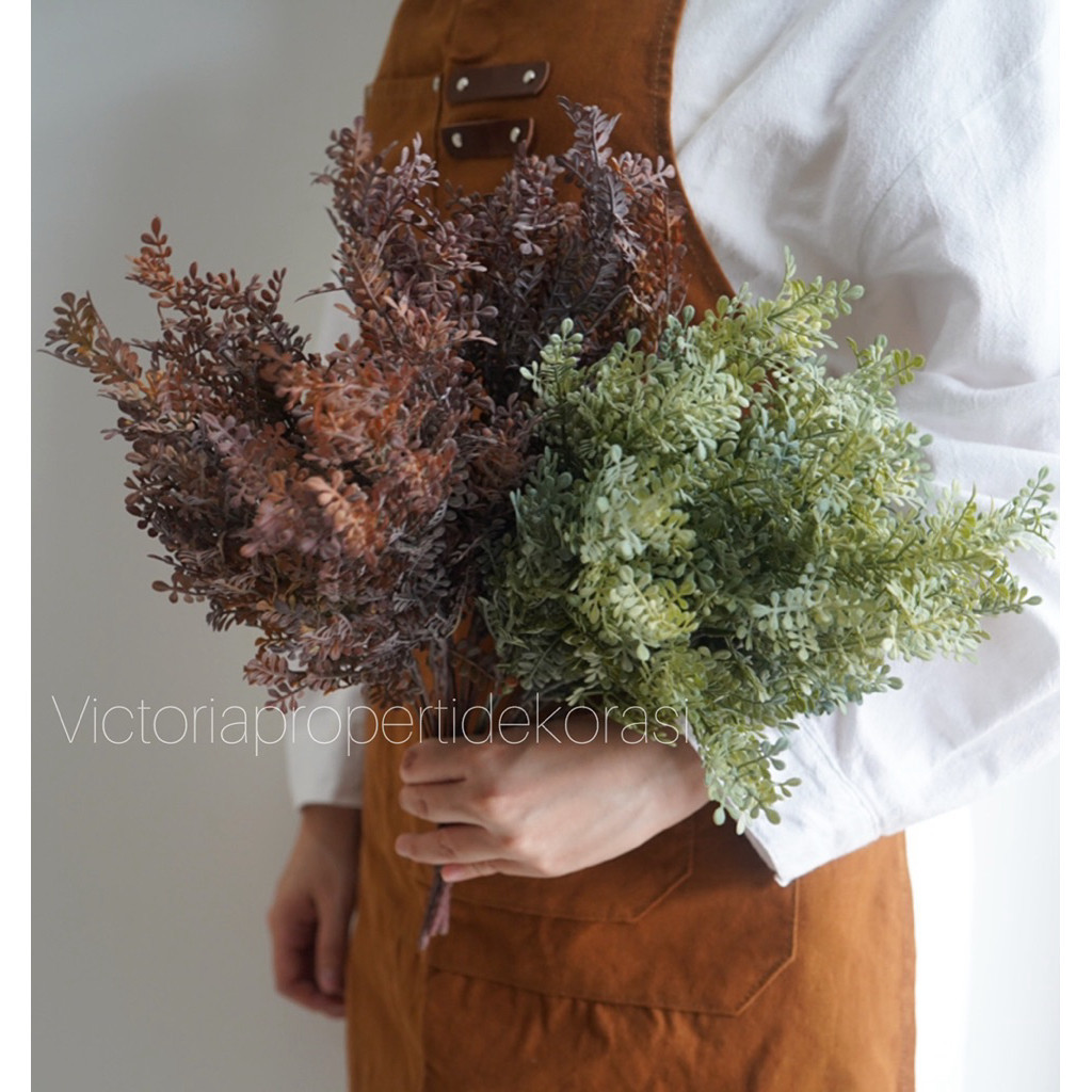 Bunga Daun Mimosa Artificial Dekorasi / Daun Dekorasi Wedding-Seserahan