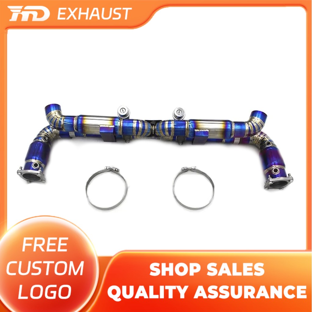 HMD Titanium Exhaust System Performance Catback for Porsche 911 997.2 Turbo 3.8T Muffler With Valve