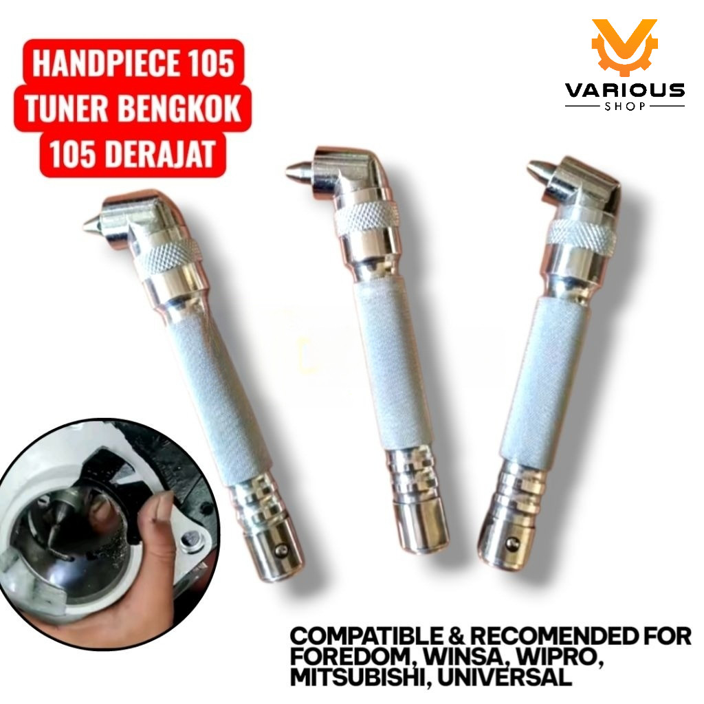 Tuner bengkok 105 handpiece pnp winsa foredom bkn spr TUNER BENGKOK 105 HANDPIECE