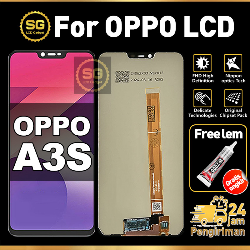 SG LCD OPPO A3S Fullset HP Touchscreen OPPO A3S Free Lem Glass Touch Screen Digitizer COD