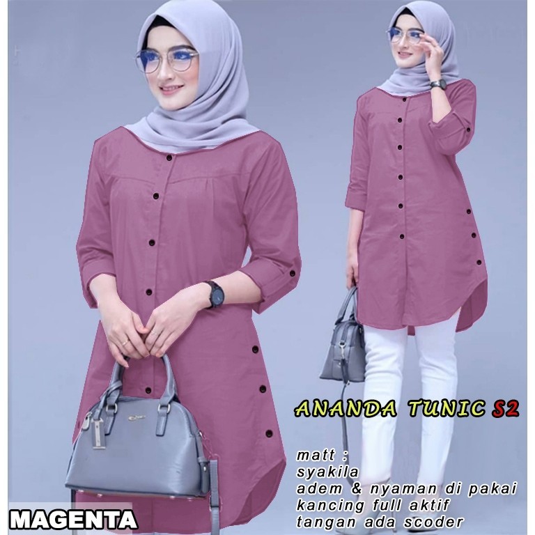 ASMARA Ananda Tunik S2 - Logo Smile (LS) - Ukuran M-3XL - New Arrival