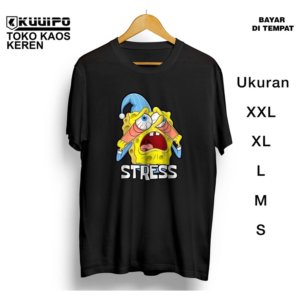 Kaos Distro Stress / Kaos Cowok / Kaos Cewek / Kaos Memes