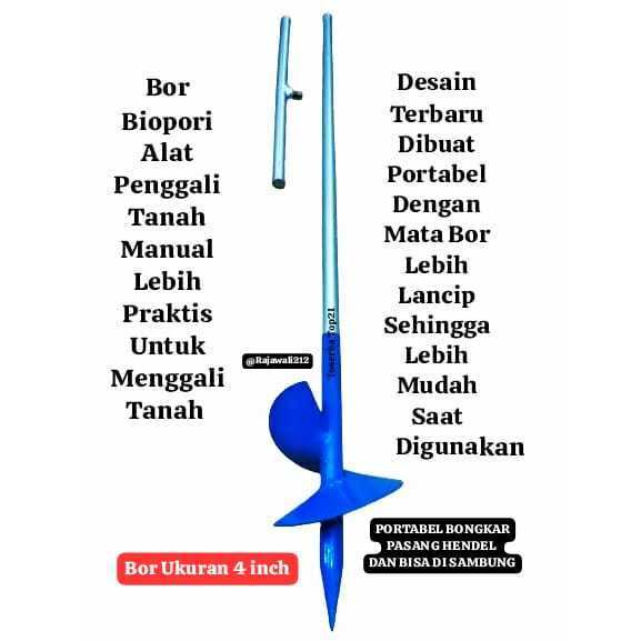 Alat Bor Biopori / Bor Biopori 4 Inch