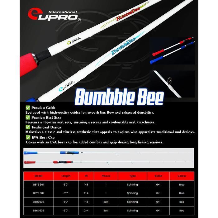 EUPRO Joran Pancing Spinning BUMBLE BEE One Piece Hi-Carbon Blank Joran Pancing Spinning Jigging