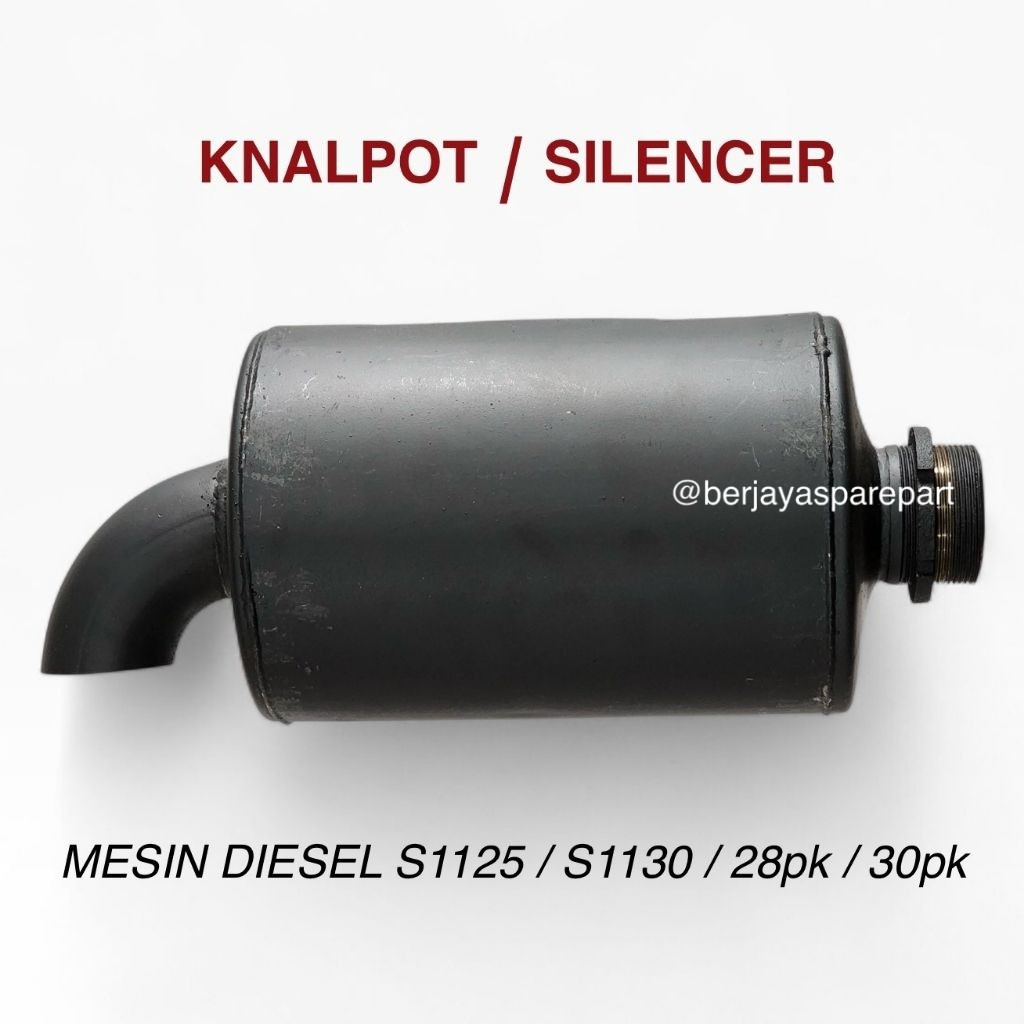 Silincer Knalpot Mesin Diesel S1125 S1130 S1133 Muffler Silencer Hitam 1125 1130 1133 28pk 30pk 33pk
