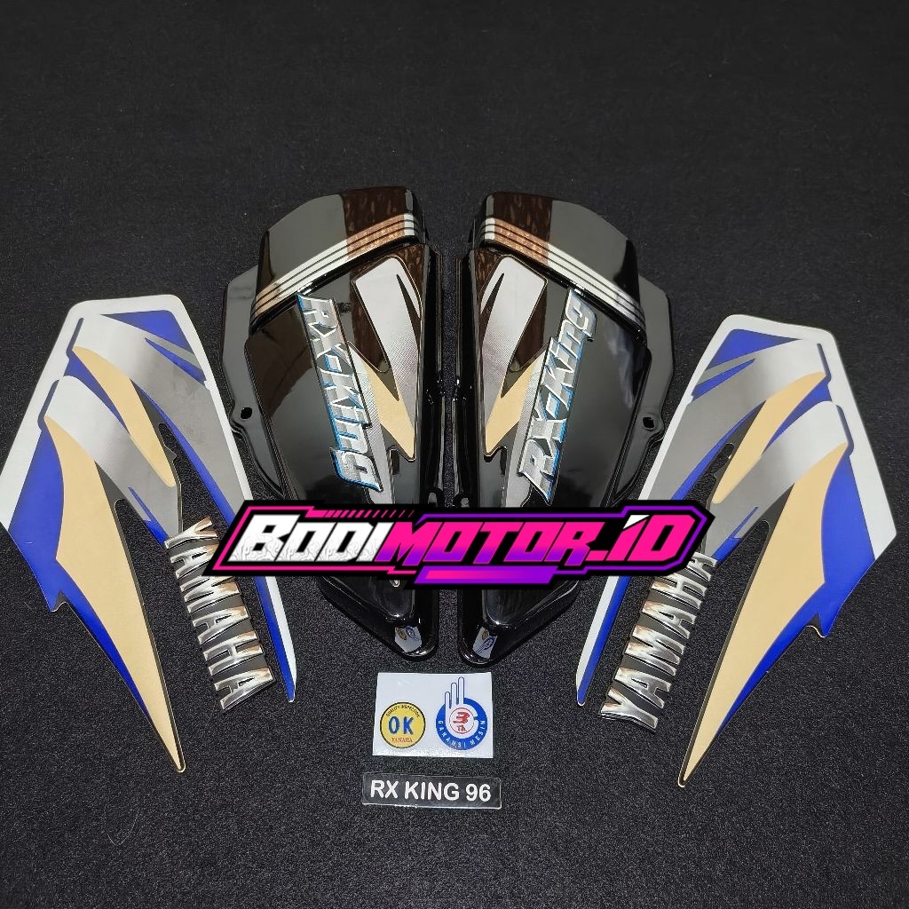 Striping stiker yamaha rx king 1996 warna silver / box aki rx king warna hitam variasi / rx king ato