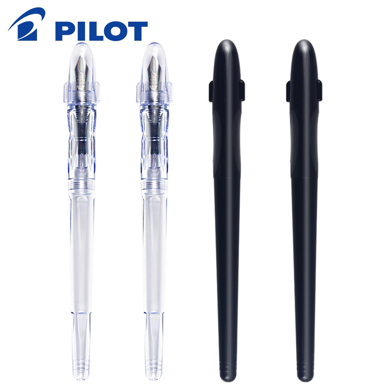 Pilot Transparent Penmanship Fountain/Calligraphy Pen Ergo Grip Extra Fine NibClear/Black Marker Jap