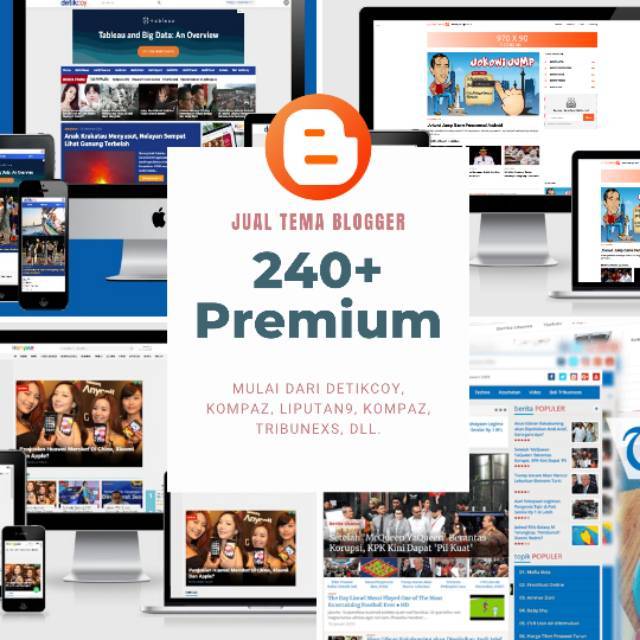 Jual 240 Tema Blogger Templates Premium Terbaik BANYAK BONUS