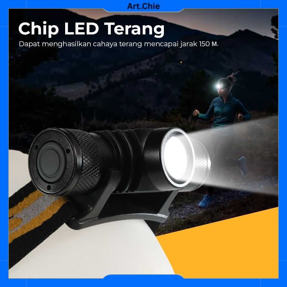 TaffLED XML-L2 800 lm – Headlamp LED Waterproof USB (D10-GCU2)
