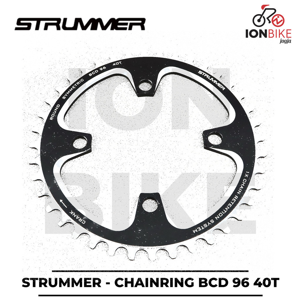 Chainring Strummer 40T BCD 96 Alloy Narrow Wide CNC Chain Ring Sepeda Single 1 Speed BMX MTB Fixie G