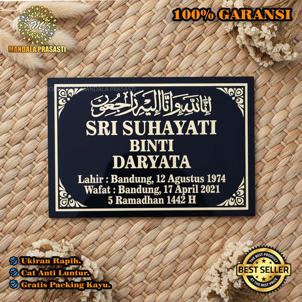 BATU NISAN GRANIT 30X20CM - BATU MAKAM - LEMPENGAN BATU NISAN