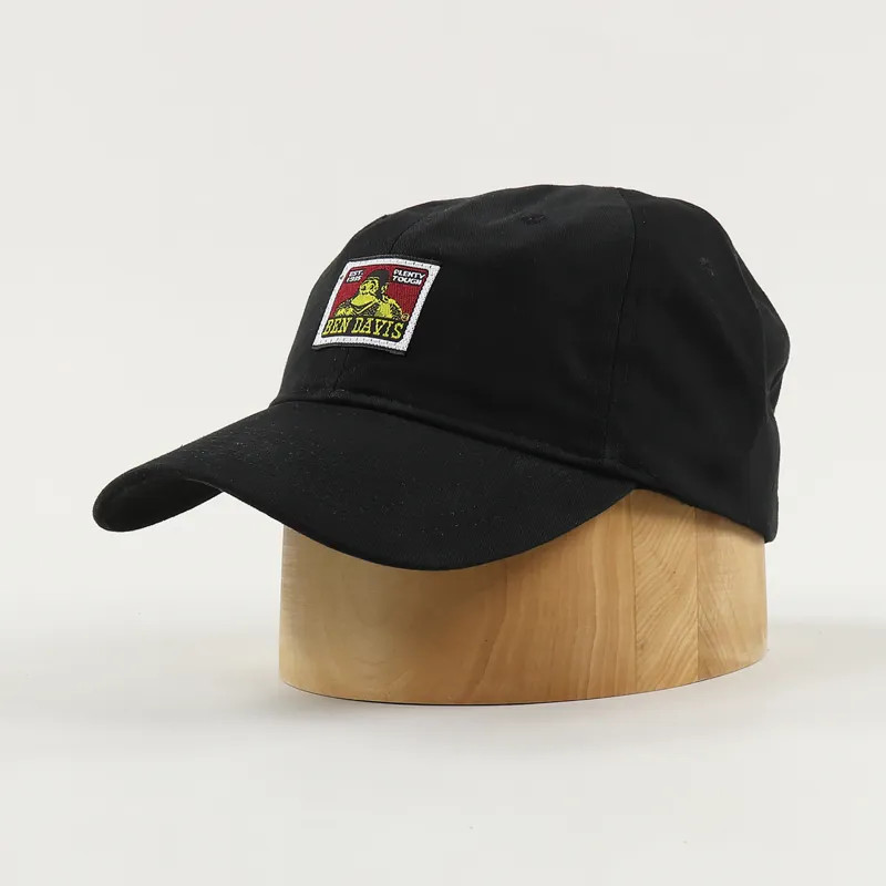 Topi Ben Davis Label Woven Patch Unstructured Hat ( Hitam, Navy, Burgundy, Green, Khaki)