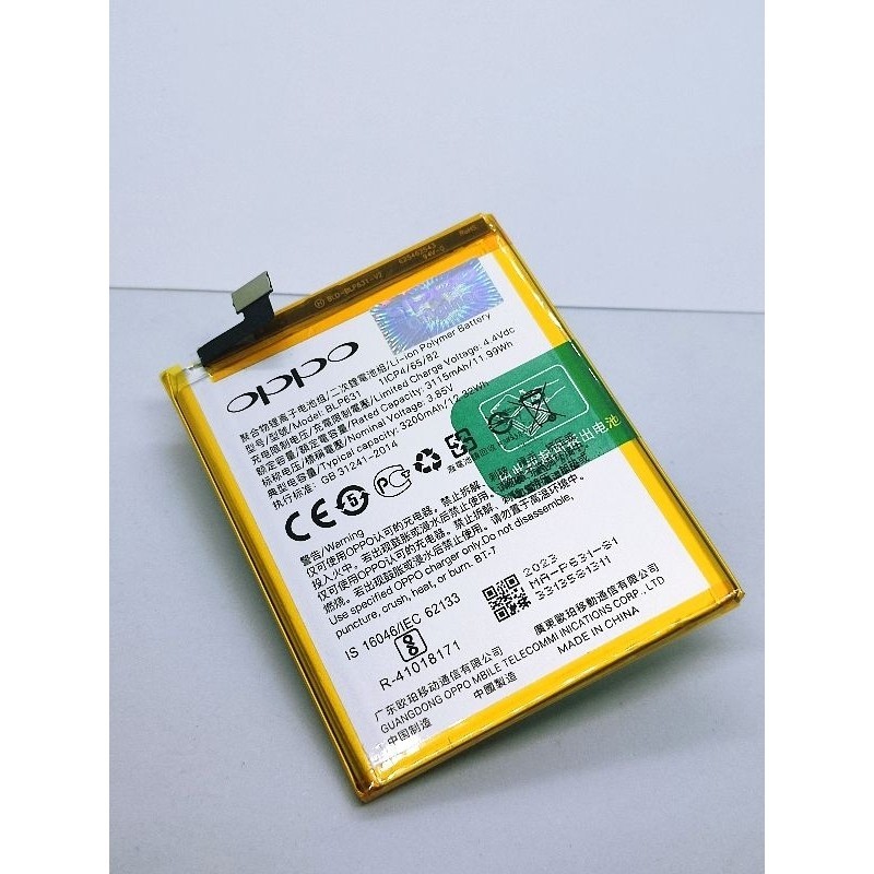 BLP631 BATERAI BATRE OPPO F3/OPPO F5/F5 YOUTH (KODE BLP631) BATRE BATERAI HP OPPO BERKUALITAS ORIGIN