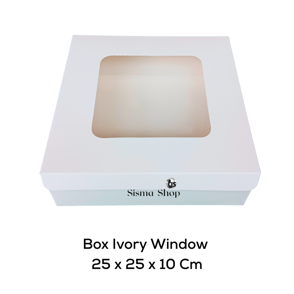 Box Ivori Window 25 X 25 X 10 / Box Ivory Putih Jendela 25X25X10 Cm