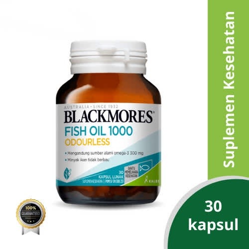 Blackmores Odourless Fish Oil - Minyak Ikan Omega 3 (30 cap)