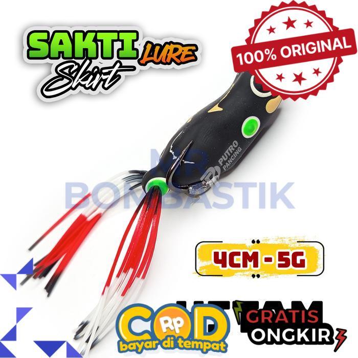 Lure Softfrog SAKTI LURE SKIRT Soft Frog Kodok Katak karet - Hitam -bomb