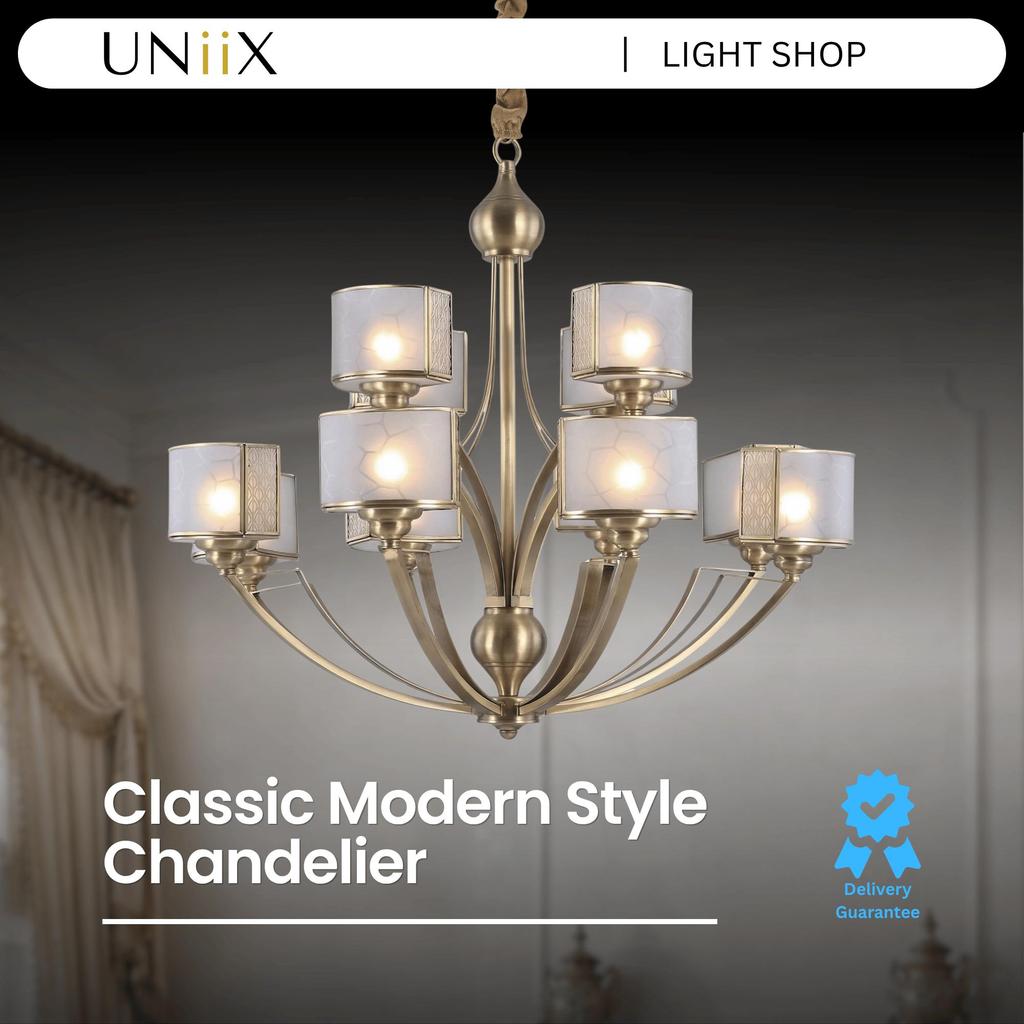 UNiiX - LG8842/8+4 | Lampu Gantung Hias Klasik Modern Lampu Gantung Hias Minimalis Modern Lampu Gant