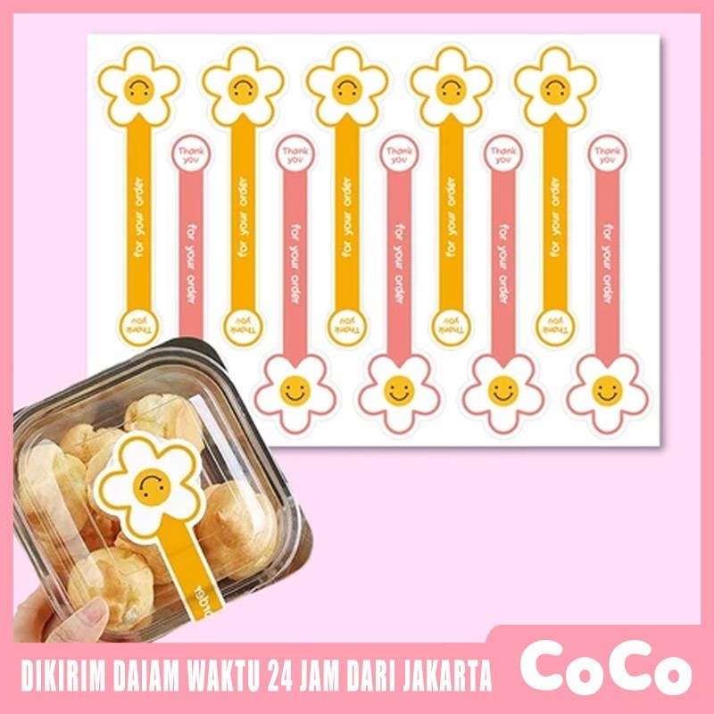 Stiker Terima Kasih Bubuk Thank You Sticker Panjang Segel Makanan Seal Label Sticker