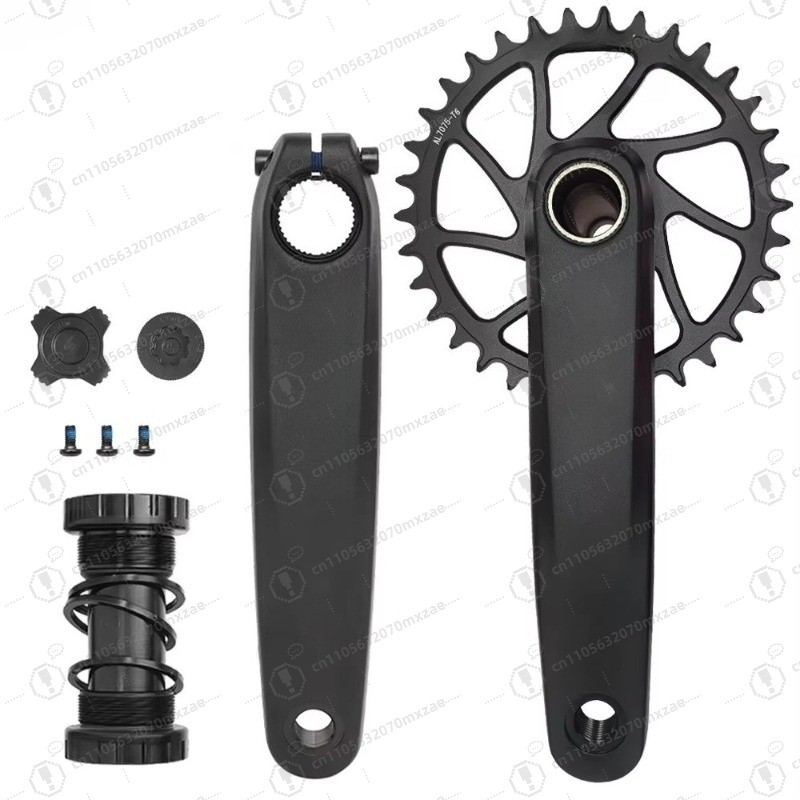 crank set with bottom bracket and narrow wide chain link 34T 36T 38T 40t 7075 Aluminum single speed 