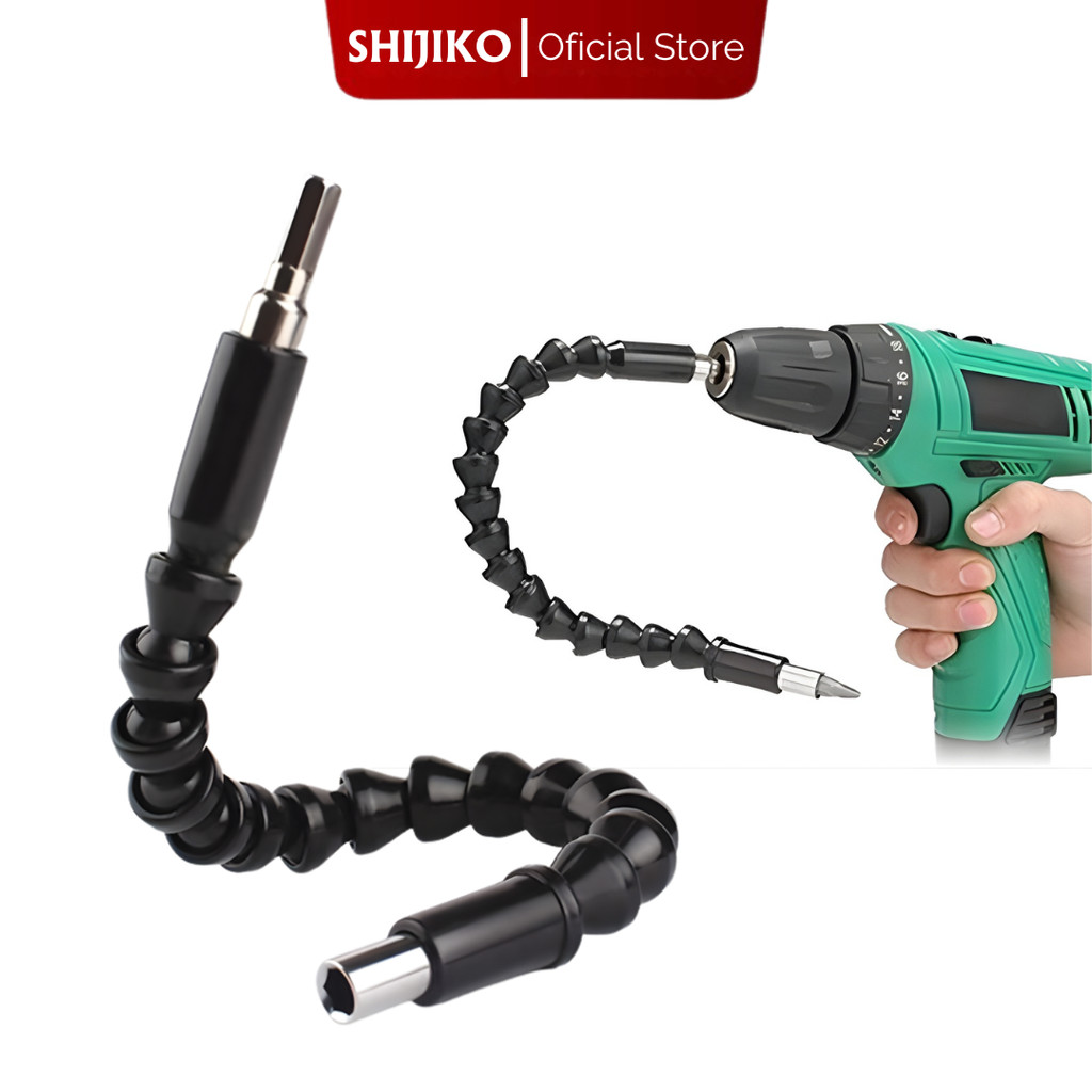 SHIJIKO Adapter Fleksibel Obeng Bor 1 4 Inch Panjang 290mm Flexible Extension Drill