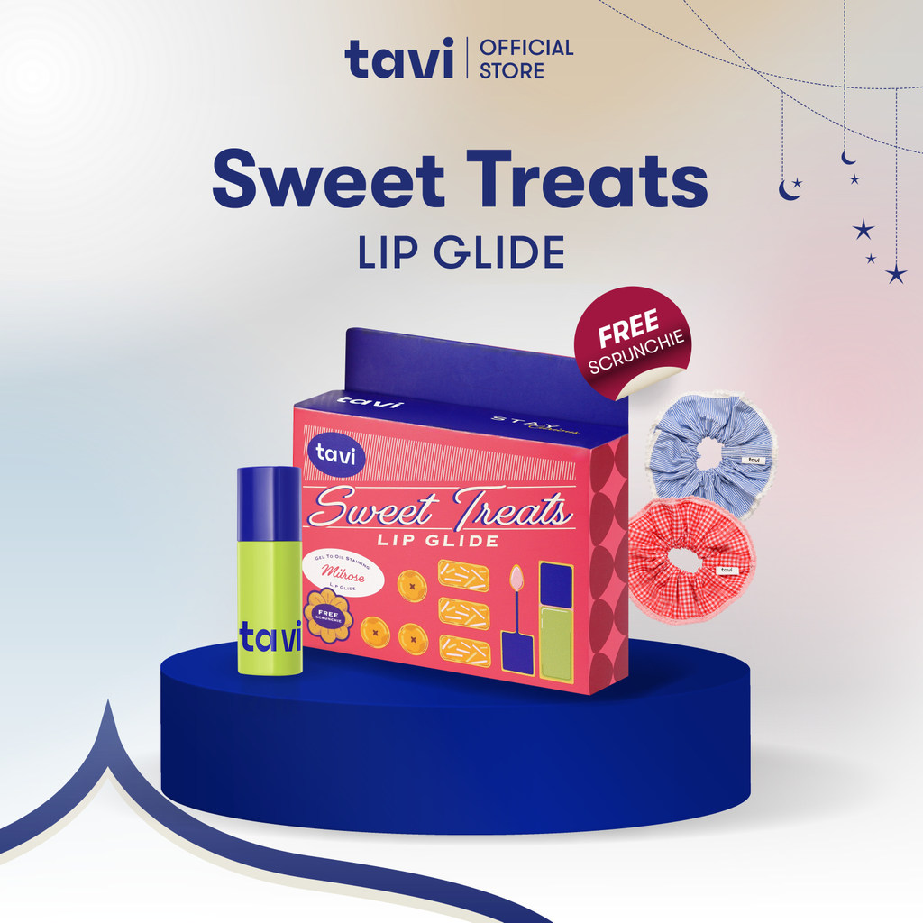Special Gift Package - TAVI Lip Glide Sweet Treats Include Scrunchie | TAVI Gel to Oil Staining Lip 