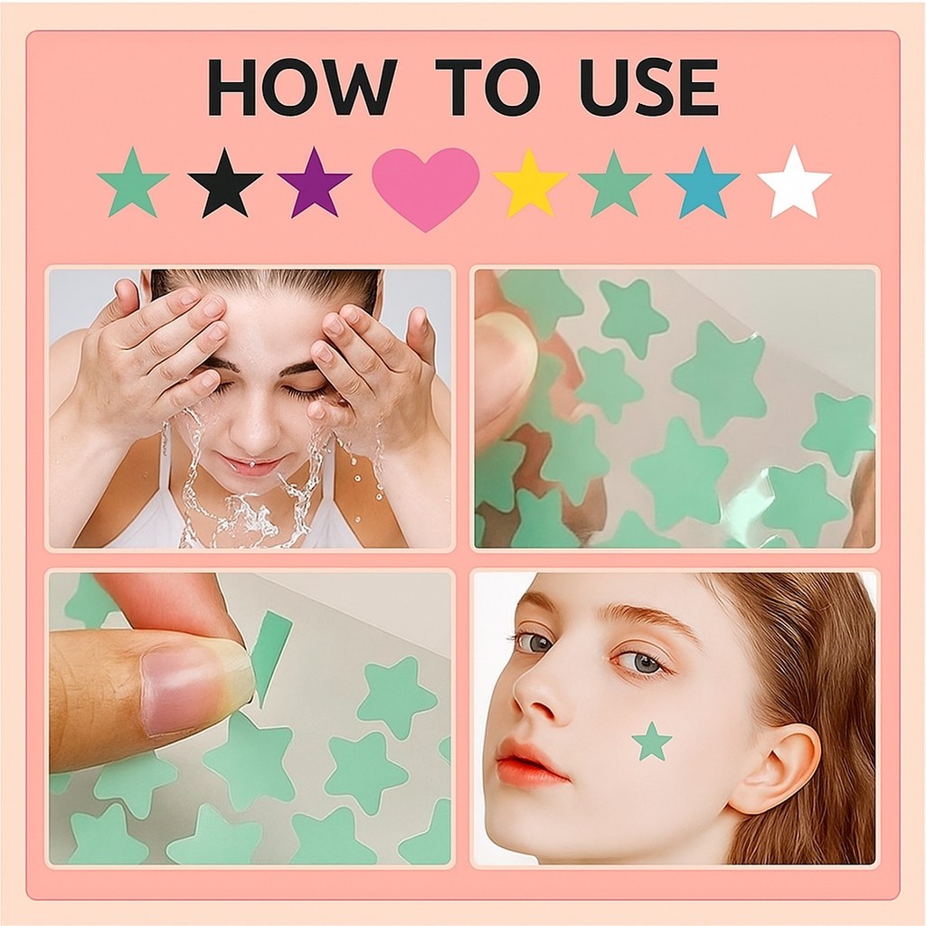 36 PCS Acne Patch Stiker Penghilang Jerawat Bintang Love Pimple Patch Sticker Acnes Tape Removal Spo