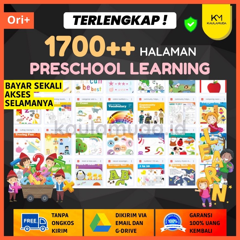 GRATIS BUKU KOMIK 1, PAKET PRESCHOOL LEARNING PRINTABLE Buku Edukasi Anak Buku Worksheet Ebook Ebook