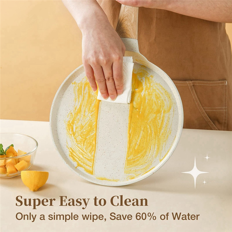 LICE-Crepe Pan Pancake Pan Nonstick Granite Egg Pan Omelette Pan, Crepe Maker Pan Dosa Pan, Tortilla